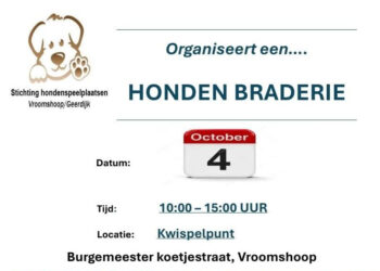 Eerste hondenbraderie in Vroomshoop op zaterdag 4 oktober
