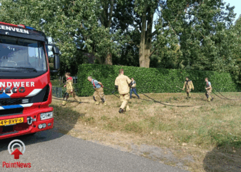 Buitenbrand aan Sluiskade Noordzijde in Westerhaar snel geblust