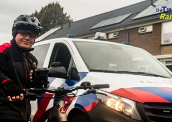 Thijmen Lensen onderweg voor zijn fietstocht