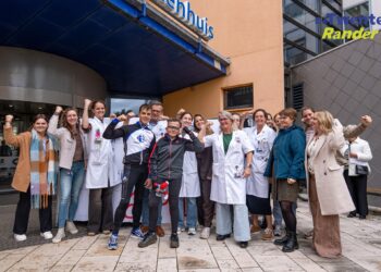 Hartverwarmend onthaal voor Thijmen na 130 km sponsortocht naar UMC/WKZ Utrecht