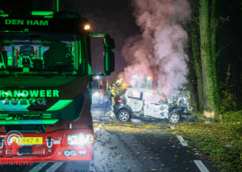 Ongeval op de Hammerweg N341 tussen Ommen en Den Ham in Eerde