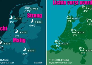 Zeer koude nacht op komst Lokaal strenge vorst tot -13 graden