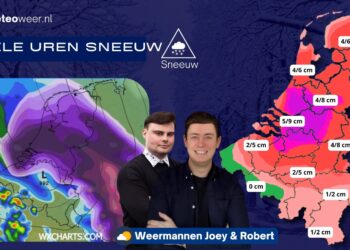 Let op Het gaat overal sneeuwen 3 tot 8 centimeter