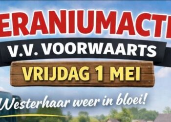 Geraniumactie VV Voorwaarts op vrijdag 1 mei