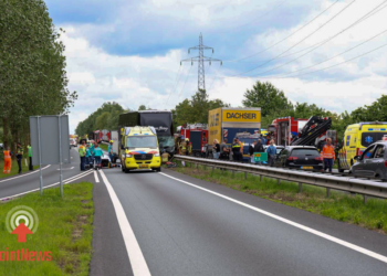 Ernstig ongeval op N36 bij Aadorp Weg voorlopig afgesloten