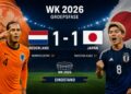 Nederland en Japan delen de punten op WK 2026