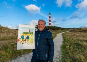 Kinderboekenschrijver RenΓ© Klunder verzet de bakens naar Ameland