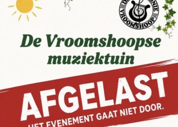 De Vroomshoopse Muziektuin gaat helaas niet door