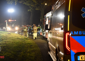 Auto botst tegen boom op Grintweg in Westerhaar, één persoon naar ziekenhuis