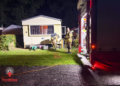 Kachelbrand in chalet op Camping De Pallegarste in Mariënberg