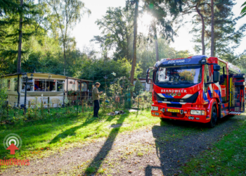 Brand in stacaravan op camping Ommerland Badkamer beschadigd